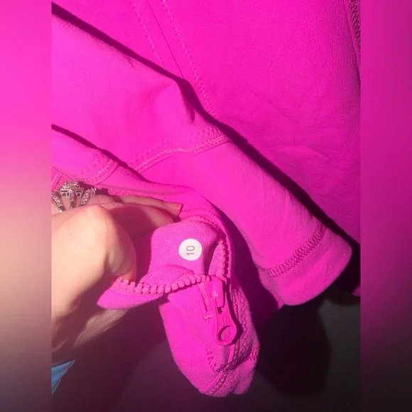 Lululemon Pink Full Zip Jacket Size 10 Athletic Yoga Running - Picture 10 of 10